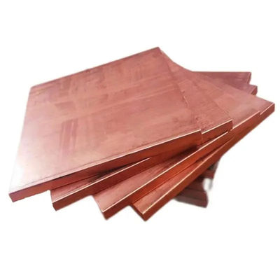 45-50% Elongation Red Solid Copper Sheet 5mm T2 C11000 Pure Copper Plate for Standard