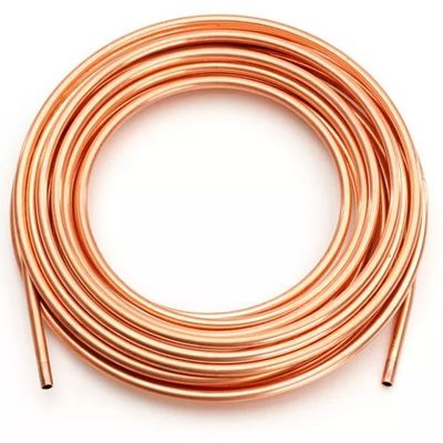 6.35*0.7mm Copper Tube 3/8 1/4 ASTM B280 C12200 C2400 Copper Coil Pipe with Red Color