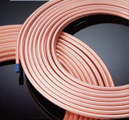 6.35*0.7mm Copper Tube 3/8 1/4 ASTM B280 C12200 C2400 Copper Coil Pipe with Red Color