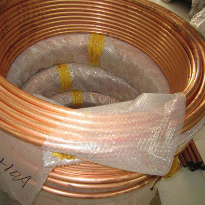 6.35*0.7mm Copper Tube 3/8 1/4 ASTM B280 C12200 C2400 Copper Coil Pipe with Red Color