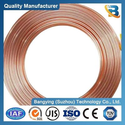 40% Elongation Soft Copper Coil Pipe for AC Air Conditioner 3/8 Rolling Pancake Copper Tube