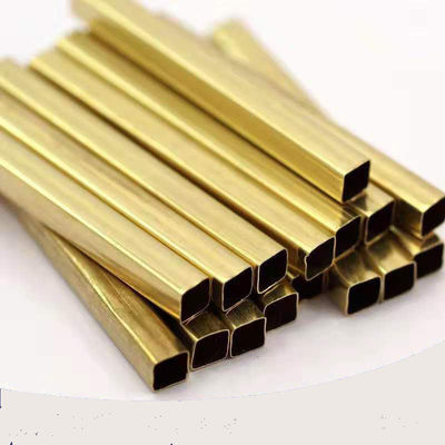 ASTM Standard Customized Request Thin Thickness 0.2-80 mm Hollow Brass Tube Square Pipe