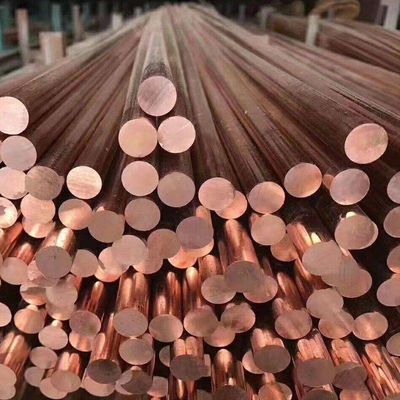 Round Copper Bar C11000 C101 Diameter 2-90mm with Welding Service and 35-45 Hardness